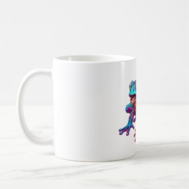 Mug Carnaval de grenouilles aux yeux néon (Gauche)