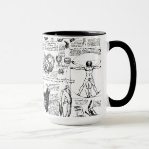 Mug Carnet à dessins de l'anatomie de da Vinci