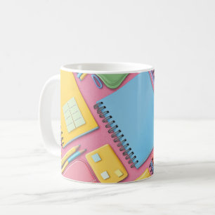 Mug carnet spirale bleu de style moderne est idéal pou