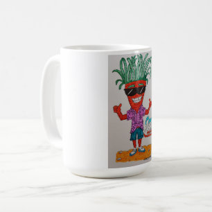 Mug Carotte de dessin animé cool avec des lunettes de 