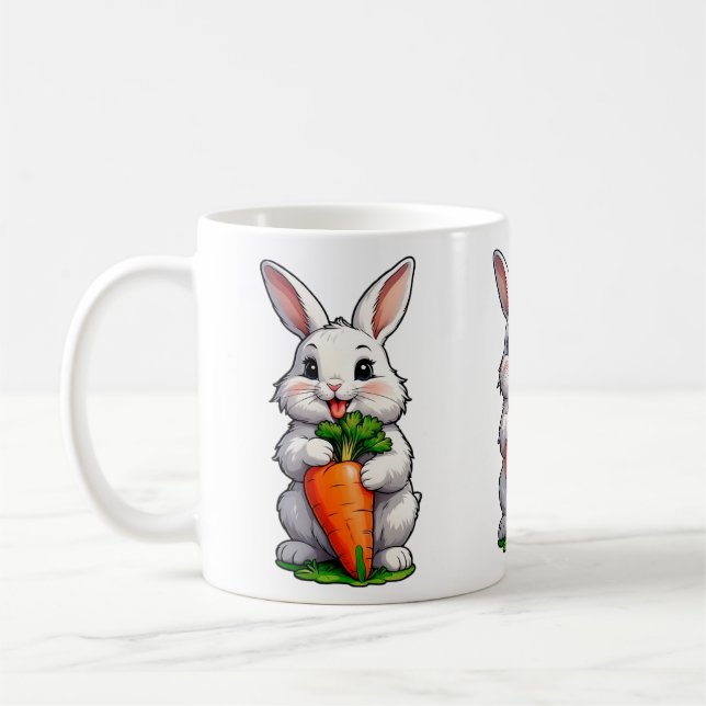 Mug Carotte mangeuse de lapin (Gauche)