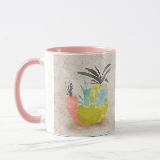 Mug Carottes de dessin animé abstrait fruits de fruits (Gauche)