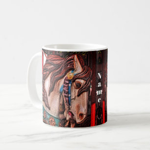 Mug Carousel Horse Pencil Art Personnalisé