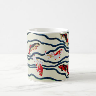 Mug Carpe de style Art déco coloré nageant Décoration