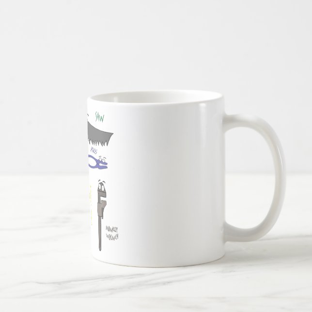 Mug Carpenter Outils Whimsical Dessin (Droite)