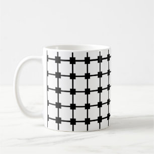 Mug Carré blanc et noir Motifs Moderne Monochrome