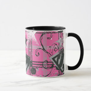 Mug Carré d'éclaboussure de rose de Supergirl