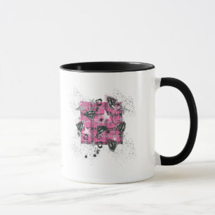 Mug Carré d'éclaboussure de rose de Supergirl
