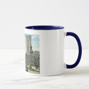Mug Carré d'hôtel de ville, cru 1915 de Detroit MI