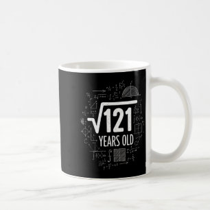 Mug Carré mathématique Racine 121 ans, drôle de maths 