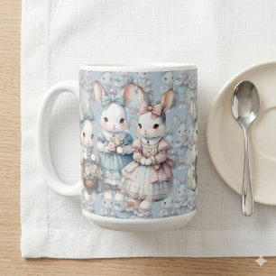 Mug Carreau aquarelle des Sœurs Cottage Bunny