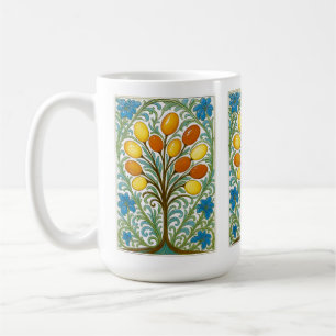 Mug Carreau d'arbre floral boho