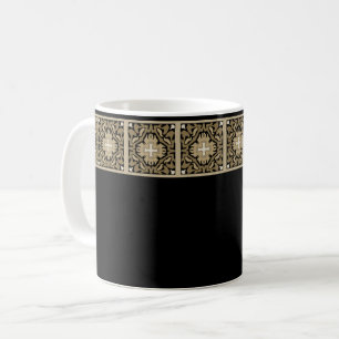 Mug Carreau Espagnol Sépia Élégant