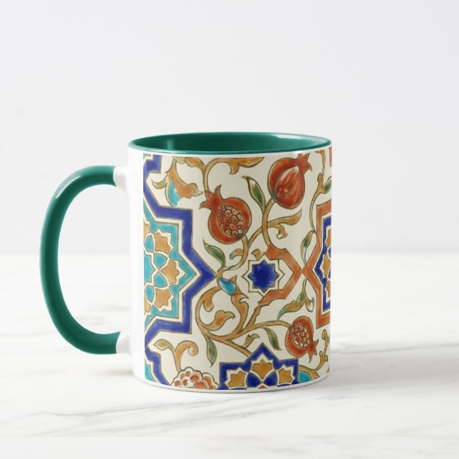 Mug Carreau géométrique Grenade Andalouse & Étoile Ble (Gauche)