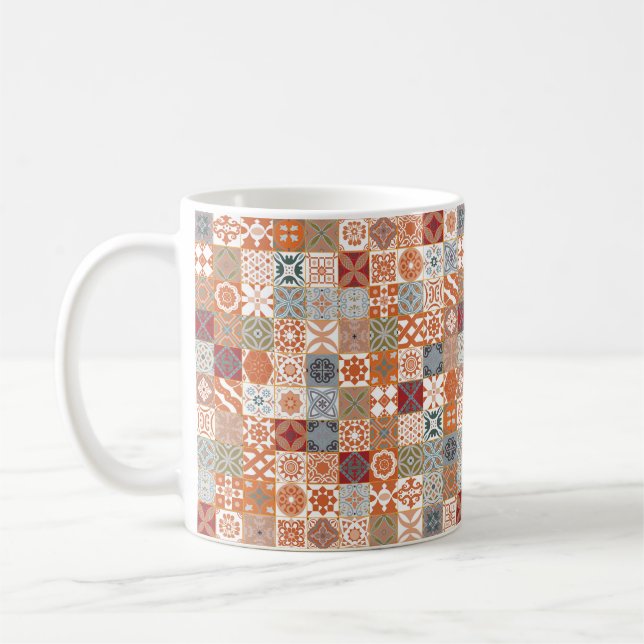 Mug Carreau marocain orange (Gauche)