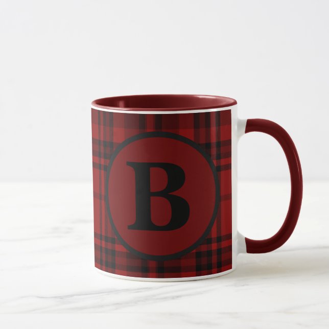 MUG CARREAUX À CARREAUX ROUGES DE FARMHOUSE GINGHAM (Droite)