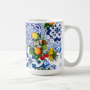 Mug Carreaux bleus, Sicilien, majolica, art de la mosa