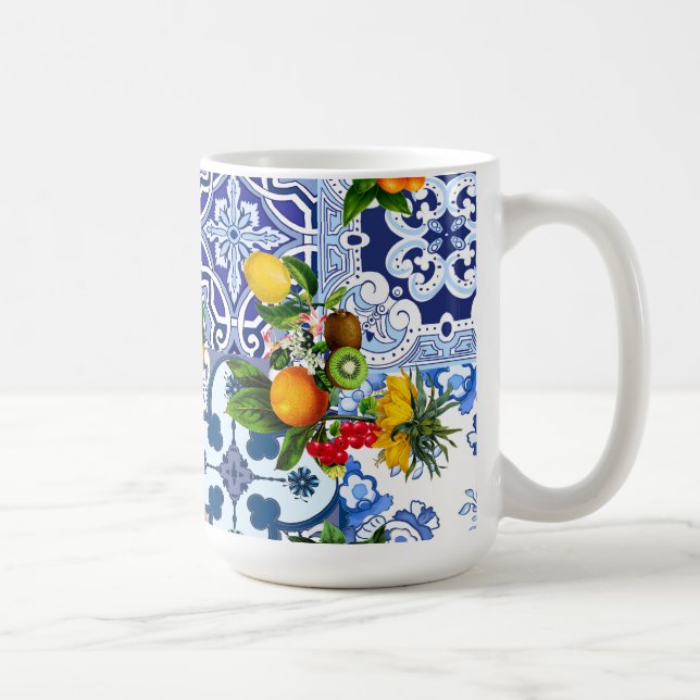 Mug Carreaux bleus, Sicilien, majolica, art de la mosa (Droite)