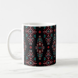 Mug Carreaux Boho ethniques : Motif Vintage sans coutu