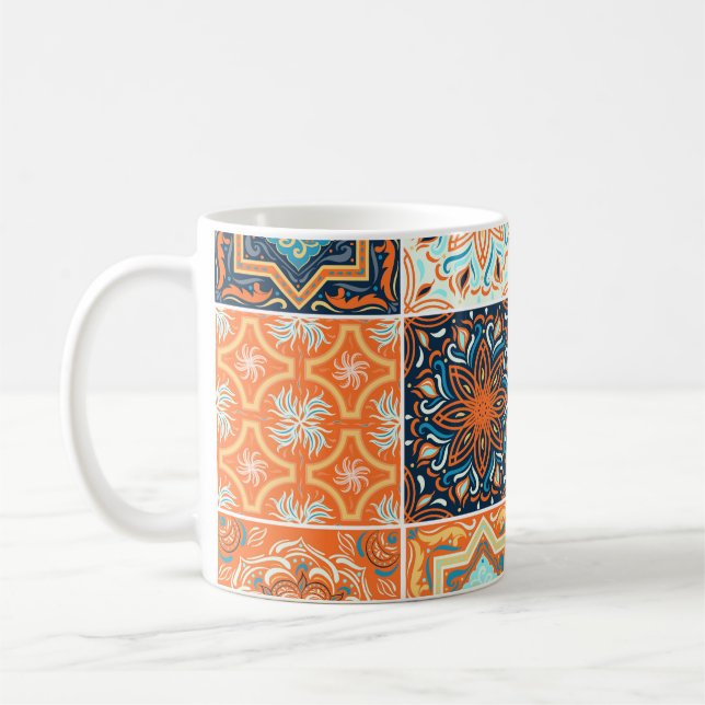 Mug Carreaux de céramique : motif abstrait. (Gauche)
