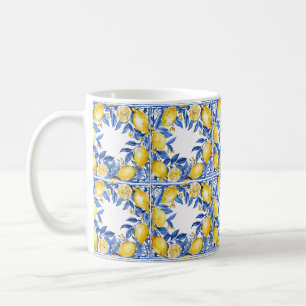 Mug Carreaux de citron siciliens Motif Méditerranéen D