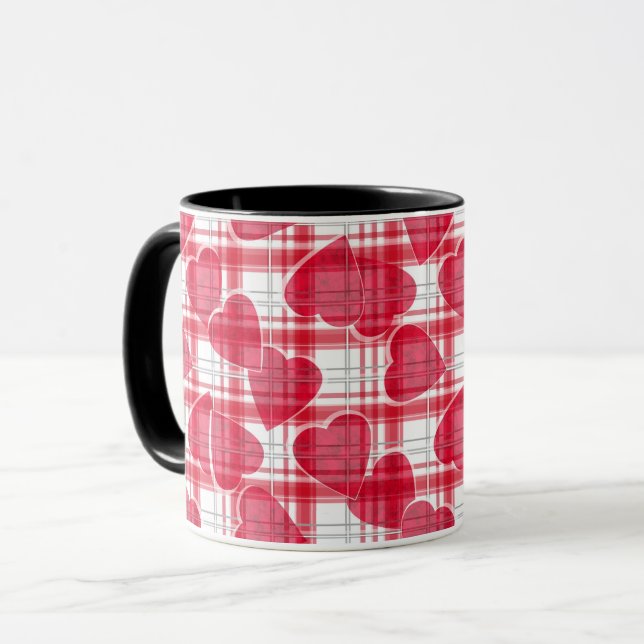 Mug Carreaux de cœur (Devant gauche)
