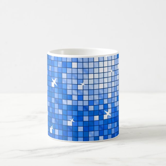 Mug Carreaux de disco Musique bleu foncé (Centre)