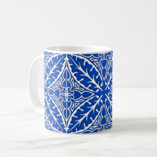 Mug Carreaux marocains - bleu cobalt et blanc