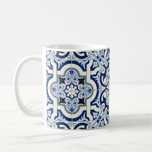 Mug Carreaux marocains : Bleus Motifs magnifiques.
