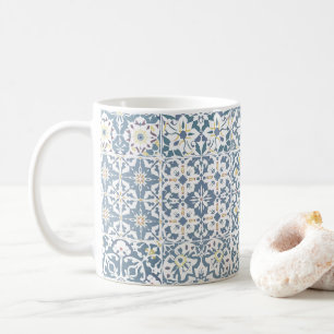 Mug Carreaux Méditerranéens, Marocains, Majolique, Azu