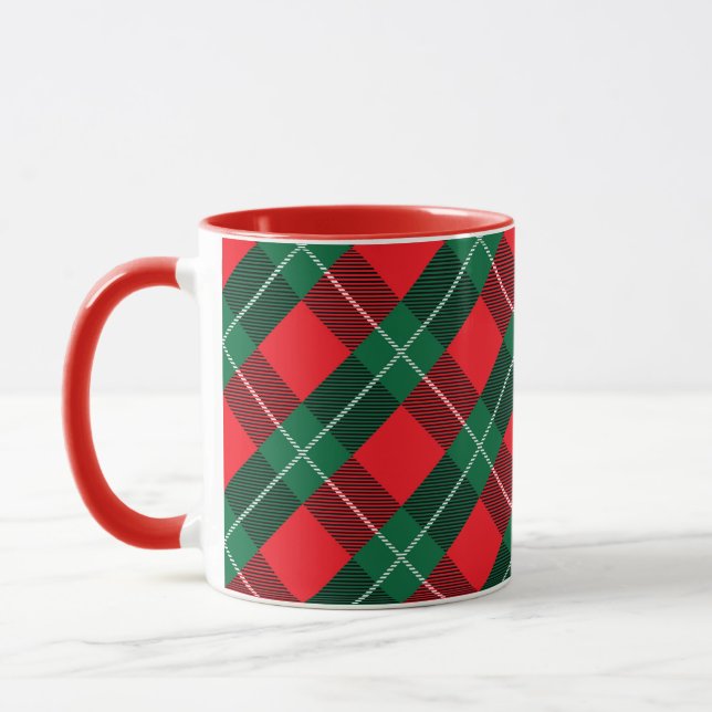 Mug Carreaux Rouges et Verts  (Gauche)