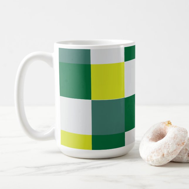 Mug Carreaux Tartan Vert (Avec donut)