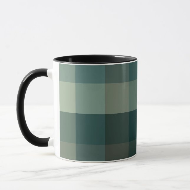 Mug Carreaux Vichy Vert Design  (Gauche)