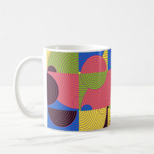 Mug Carreaux vintages Retro Motif des années 1960