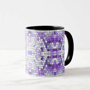 Mug Carreaux violets - mosaïque, style grec,