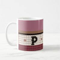 Carrelage Bistro vintage Cranberry et Monogramme O