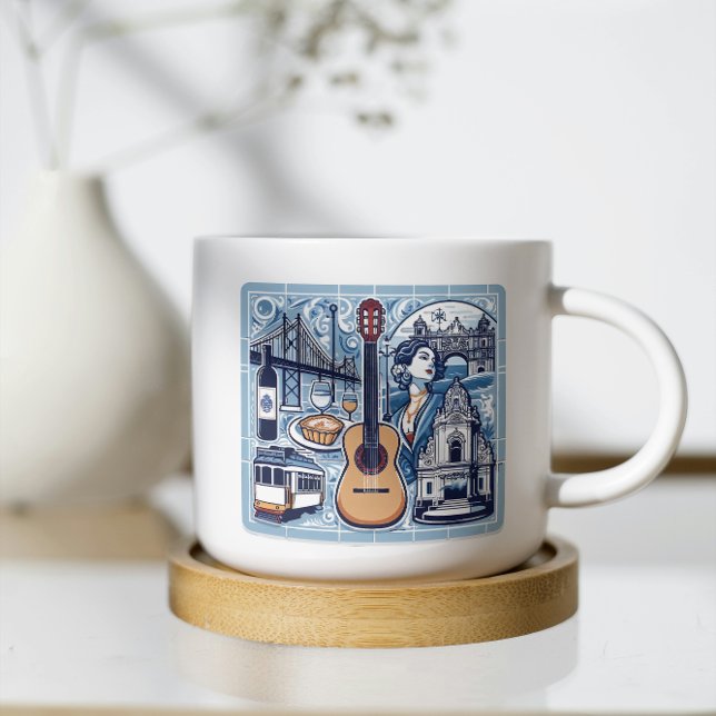 Mug Carrelage bleu sur Lisbonne et la culture portugai (Blue tile about Lisbon and Portuguese culture coffee mug
)