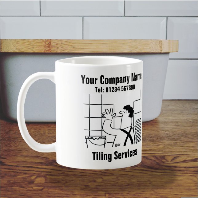 Mug Carrelage Cuisines & Salles de bains. Services de  (Tiling Company Mug)
