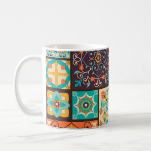 Mug Carrelage en patchwork coloré : Motifs islamiques.