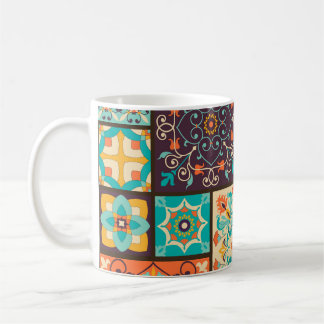 Mug Carrelage en patchwork coloré : Motifs islamiques.