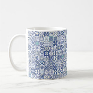 Mug Carrelage marocain bleu pastel