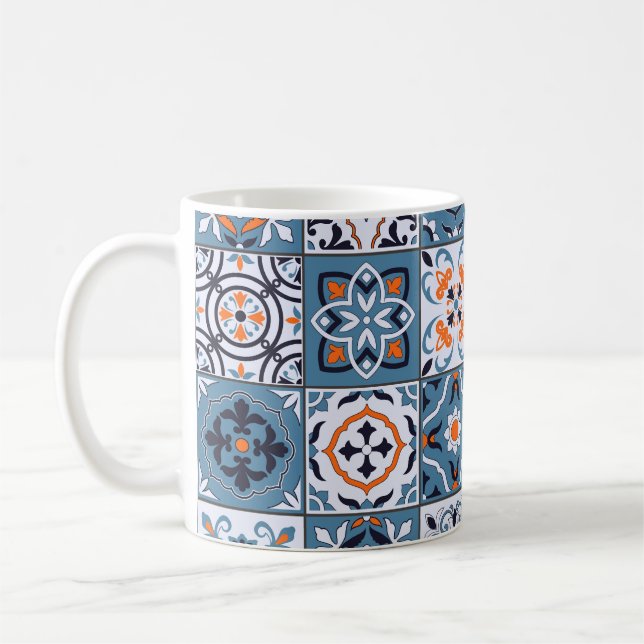 Mug Carrelage marocain : Vintage Élégance sans Seamles (Gauche)