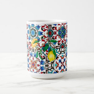 Mug Carrelage méditerranéen, mosaïque, citron, art d'é