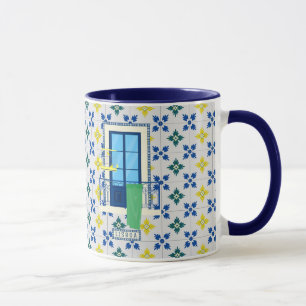 Mug Carrelage portugais et balcon de fenêtre avec oise