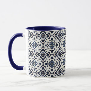 Mug Carrelage portugais Vintage Bleu Et Blanc
