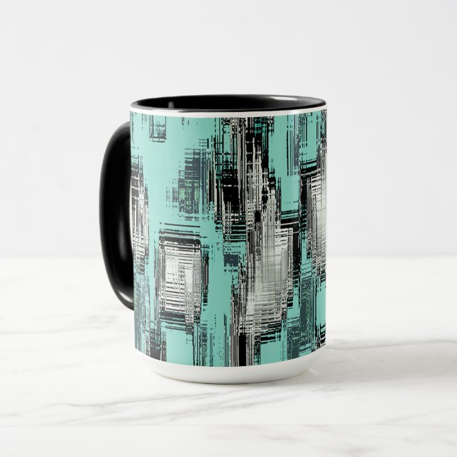 Mug carrés Abstraits formés à partir de rayures sur le (Devant gauche)