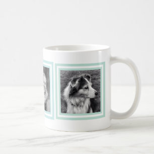 Mug Carrés assez bleus et verts de photo d'Instagram