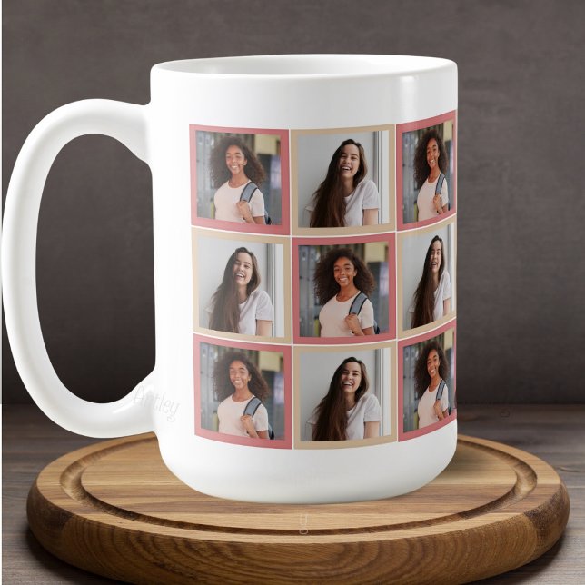 Mug Carrés de deux photos en patchwork Meilleures amie (Créateur téléchargé)