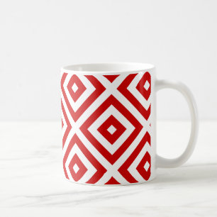 Mug Carrés de grand-mère rouges et blancs