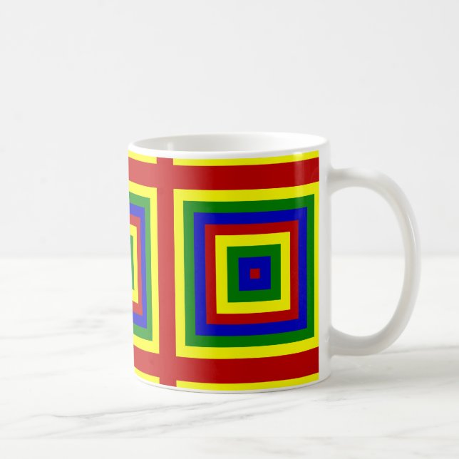 Mug Carrés en couche des couleurs primaires (Droite)